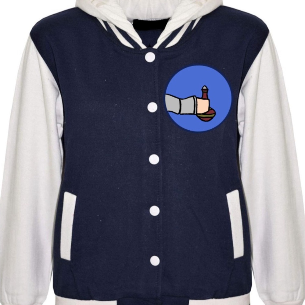 Roblox Kids Hooded Varsity Jacket Blue